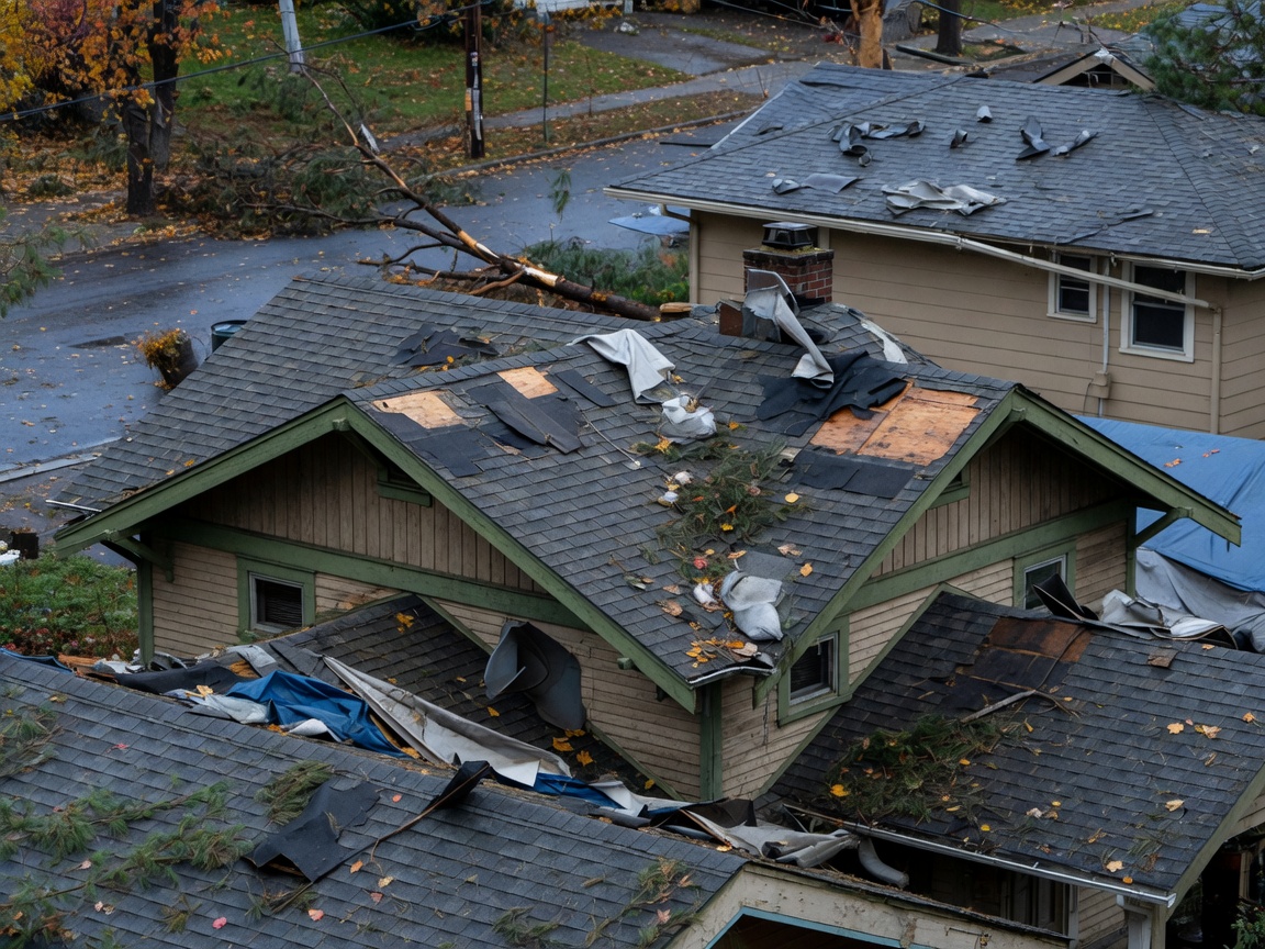 Signs Of Wind Damage On Roofs In Spokane After Fall Storms