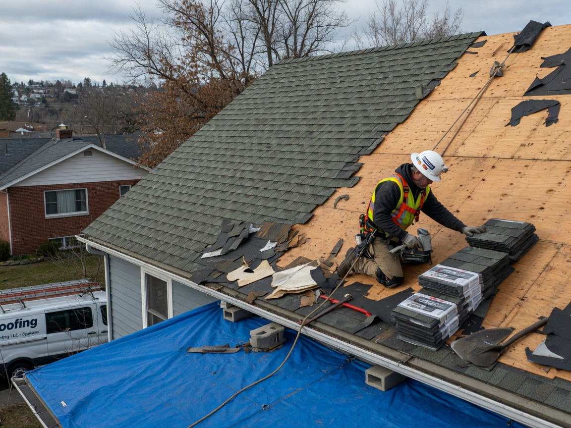 Roof Repair in Moran Prairie, WA 99223